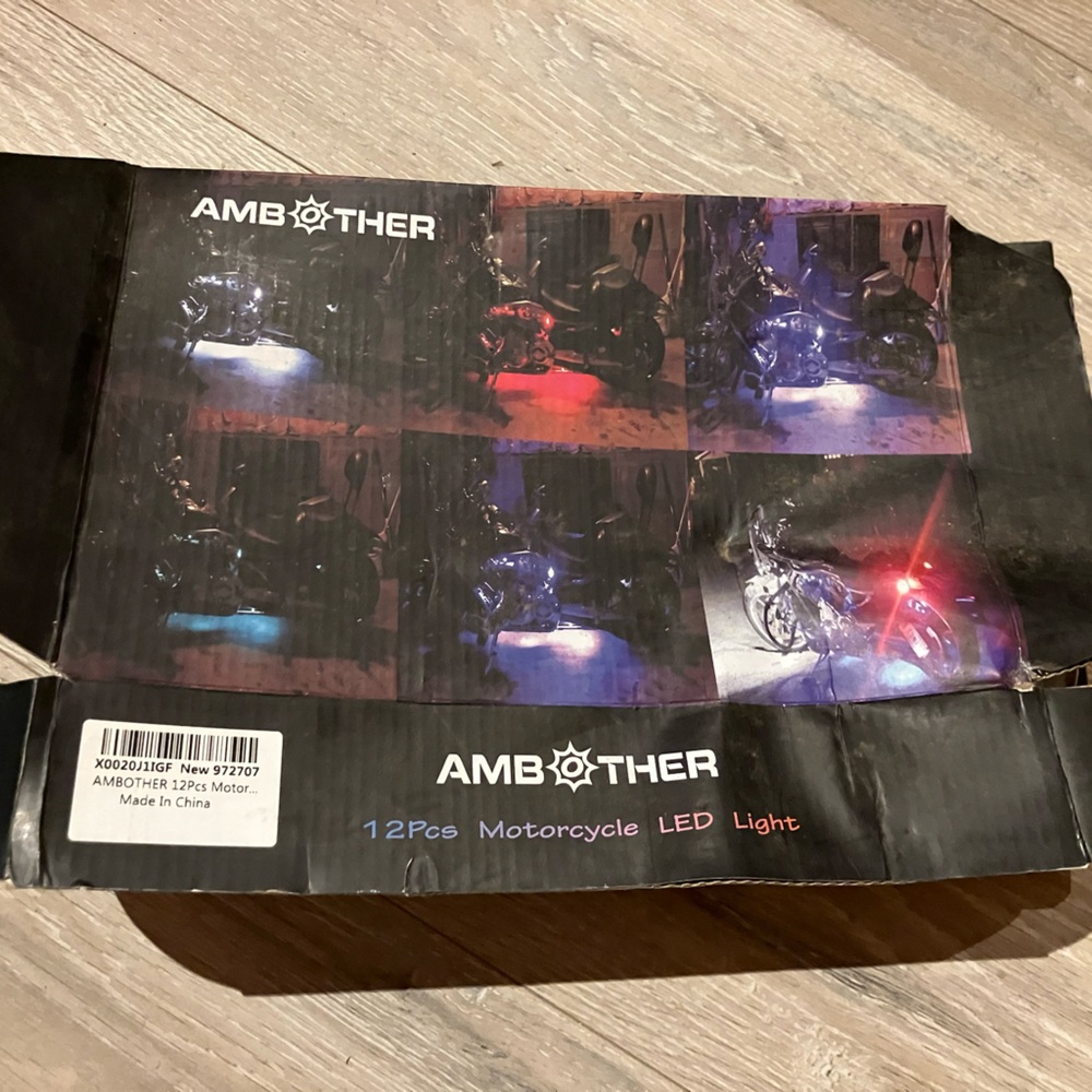 Motorcycle LED Under Frame/Fender Lights with remote.